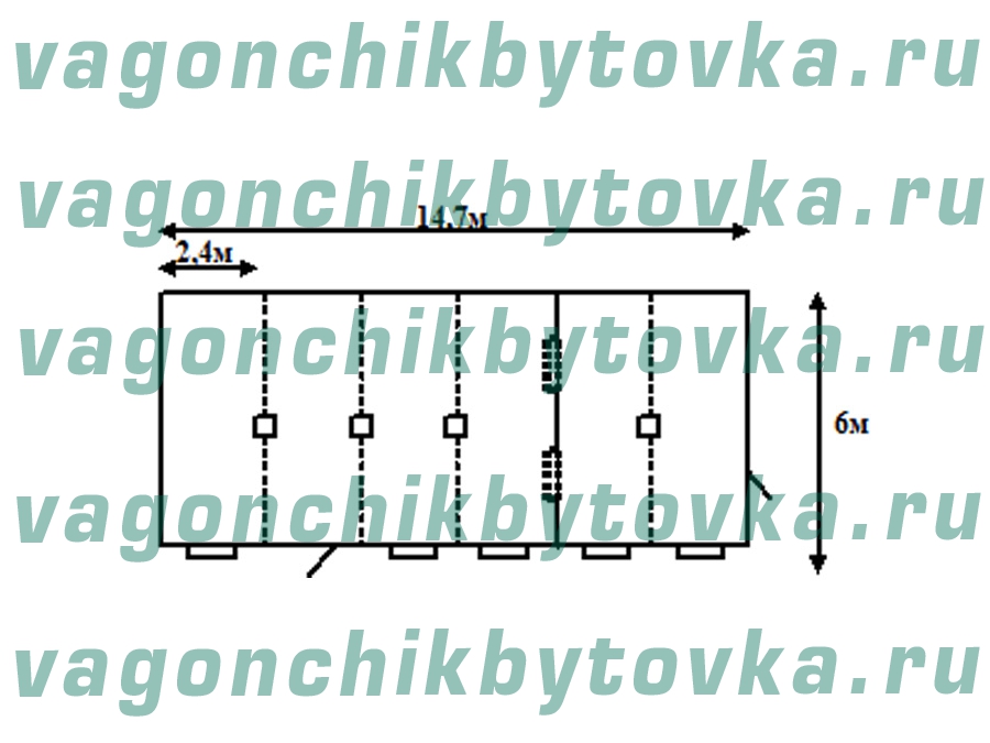 Столовая модульная из 6-ти БК 6м